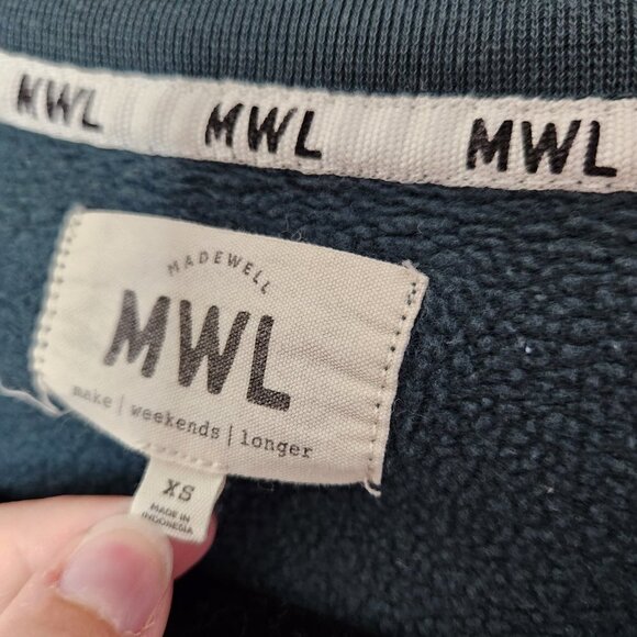 MADEWELL Teal Super Brushed Easy Going Sweatshirt - Picture 3 of 5